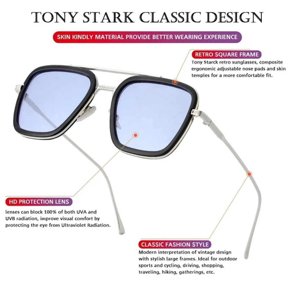 Tony Stark Vintage Sunglasses Men/Women
